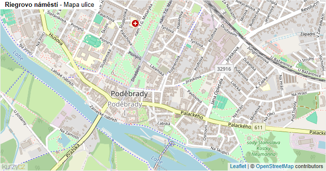 Riegrovo náměstí - mapa ulice
