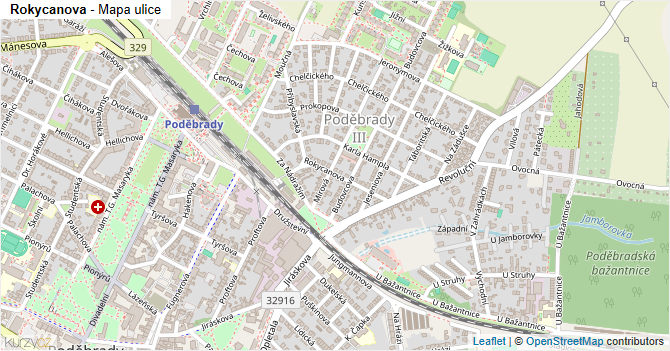Rokycanova - mapa ulice