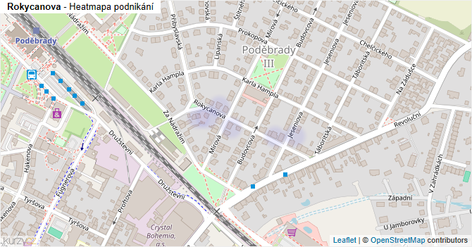 Rokycanova - mapa podnikání
