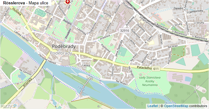 Rösslerova - mapa ulice
