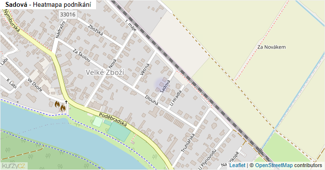 Sadová - mapa podnikání