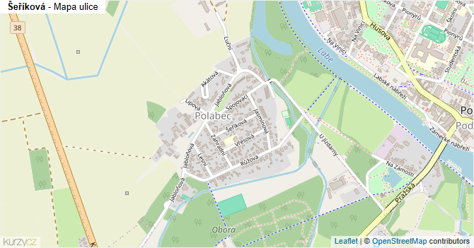 Šeříková - mapa ulice
