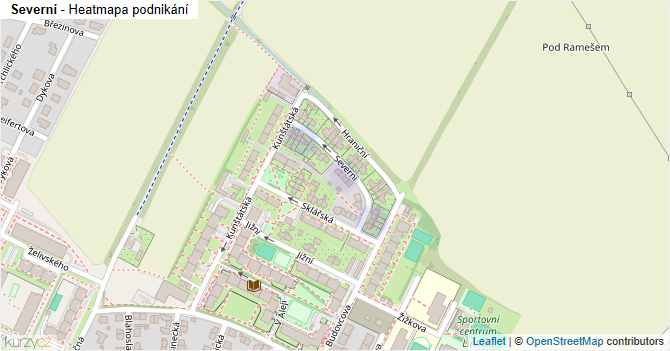 Severní - mapa podnikání