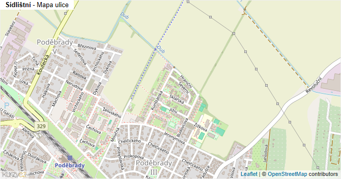 Sídlištní - mapa ulice
