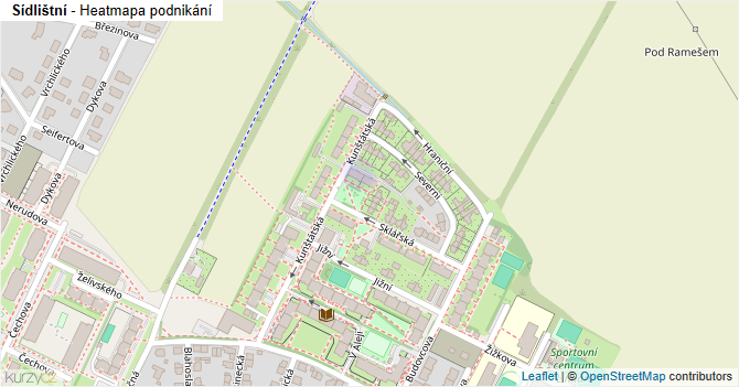 Sídlištní - mapa podnikání