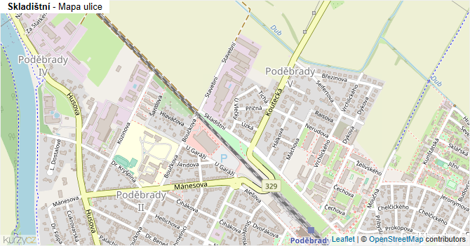 Skladištní - mapa ulice