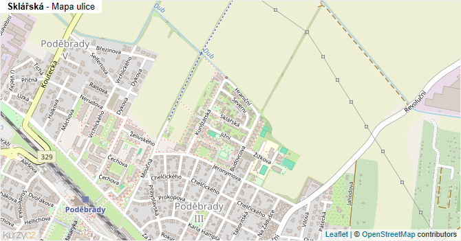 Sklářská - mapa ulice