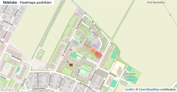 Sklářská - mapa podnikání