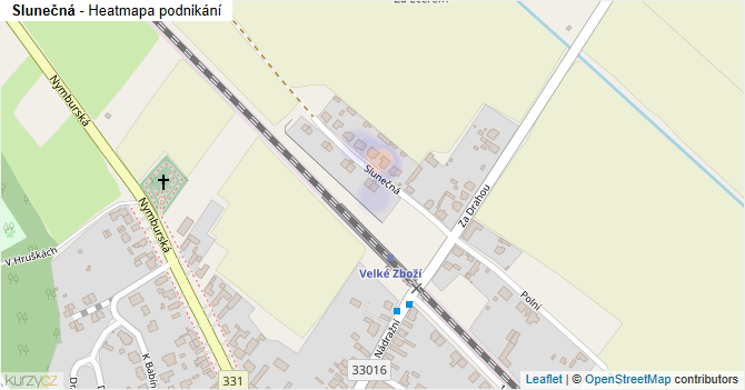 Slunečná - mapa podnikání