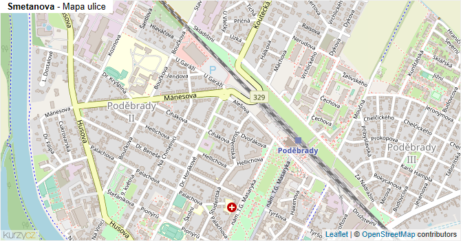 Smetanova - mapa ulice