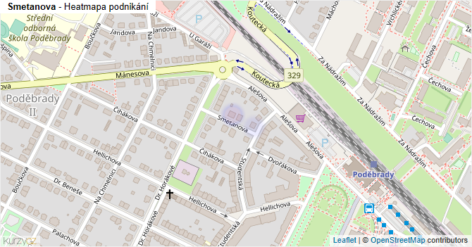 Smetanova - mapa podnikání