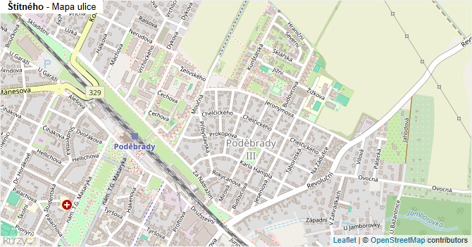 Štítného - mapa ulice