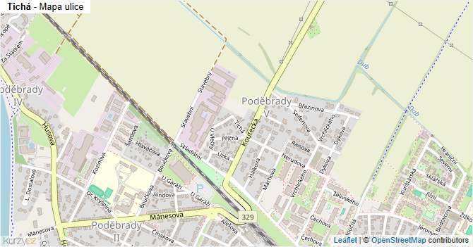 Tichá - mapa ulice