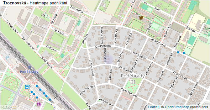 Trocnovská - mapa podnikání