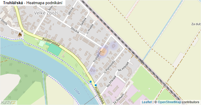 Truhlářská - mapa podnikání