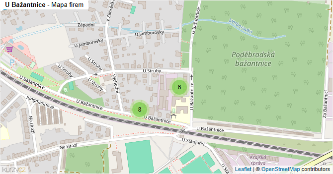 U Bažantnice - mapa firem
