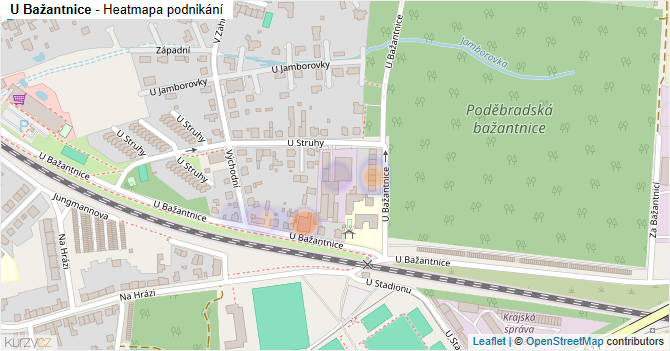 U Bažantnice - mapa podnikání