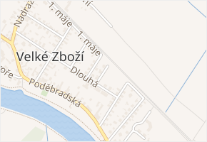 U Hradla v obci Poděbrady - mapa ulice