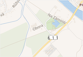 U Jízdárny v obci Poděbrady - mapa ulice