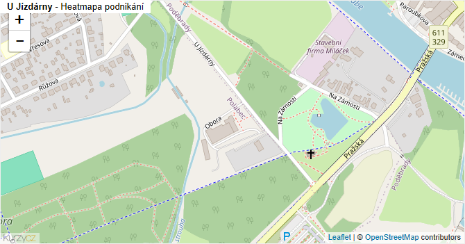 U Jízdárny - mapa podnikání