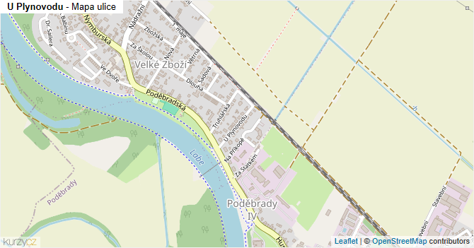 U Plynovodu - mapa ulice