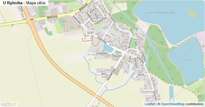 U Rybníka - mapa ulice