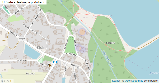 U Sadu - mapa podnikání
