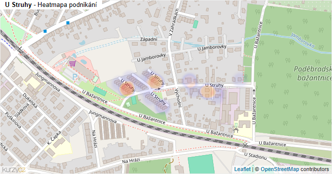 U Struhy - mapa podnikání