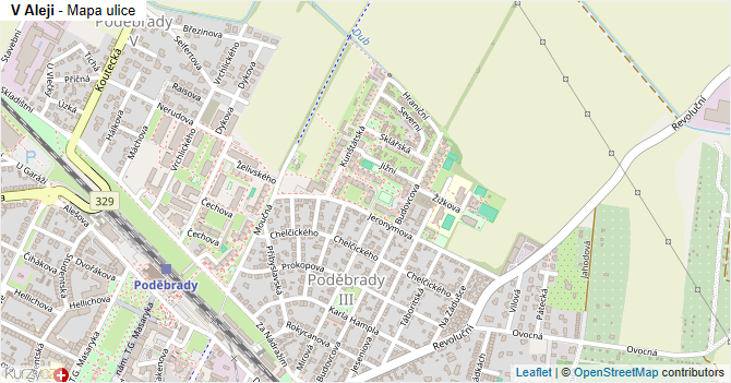 V Aleji - mapa ulice