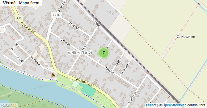 Větrná - mapa firem