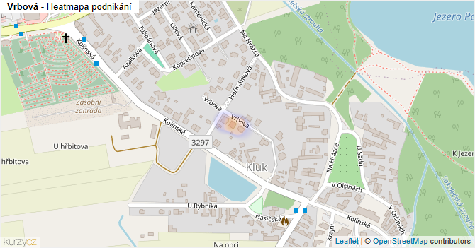 Vrbová - mapa podnikání