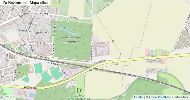 Za Bažantnicí - mapa ulice