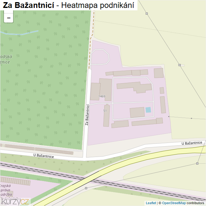 Mapa Za Bažantnicí - Firmy v ulici.
