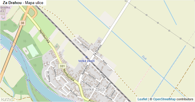 Za Drahou - mapa ulice
