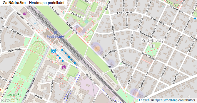 Za Nádražím - mapa podnikání