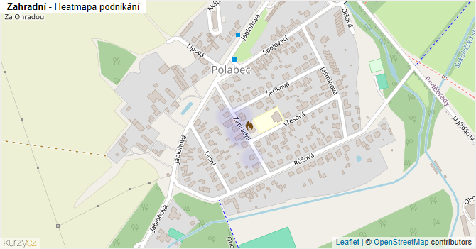Zahradní - mapa podnikání