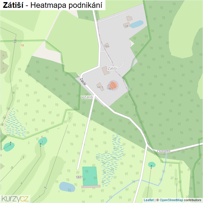 Mapa Zátiší - Firmy v ulici.