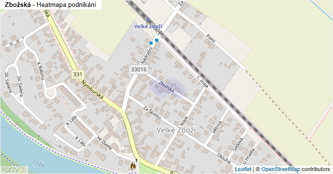 Zbožská - mapa podnikání