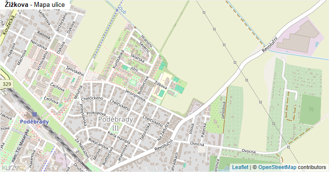Žižkova - mapa ulice