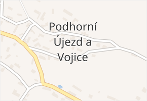 Podhorní Újezd v obci Podhorní Újezd a Vojice - mapa části obce