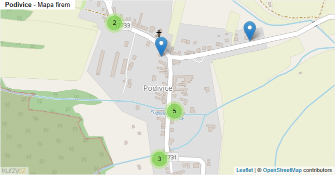 Podivice - mapa firem