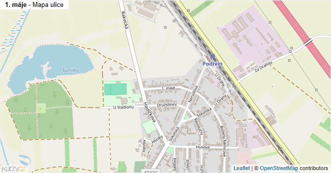 1. máje - mapa ulice
