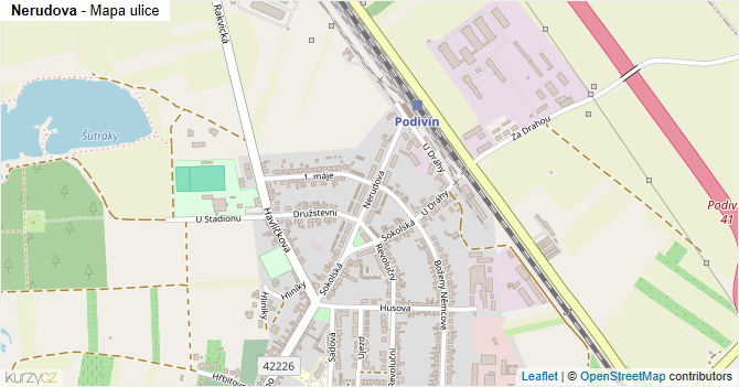 Nerudova - mapa ulice