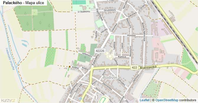 Palackého - mapa ulice