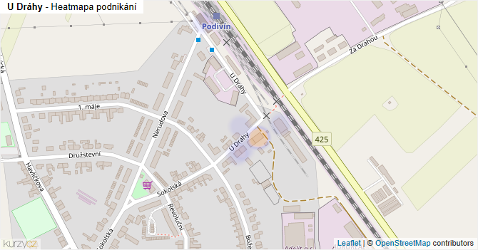 U Dráhy - mapa podnikání