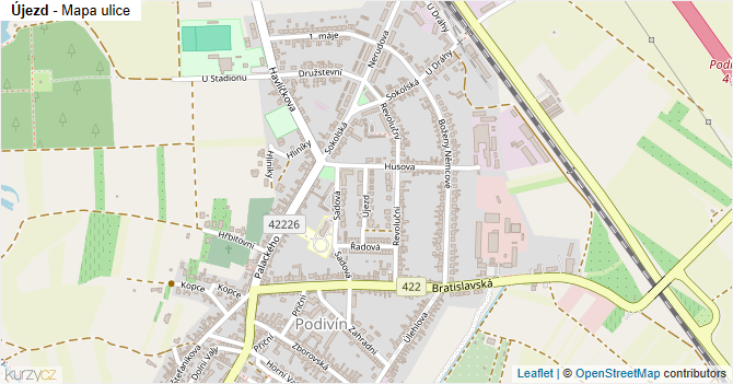 Újezd - mapa ulice