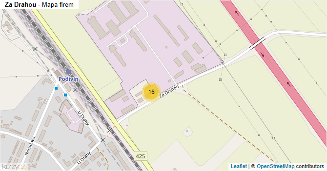 Za Drahou - mapa firem
