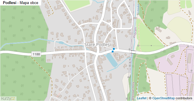 Podlesí - mapa obce