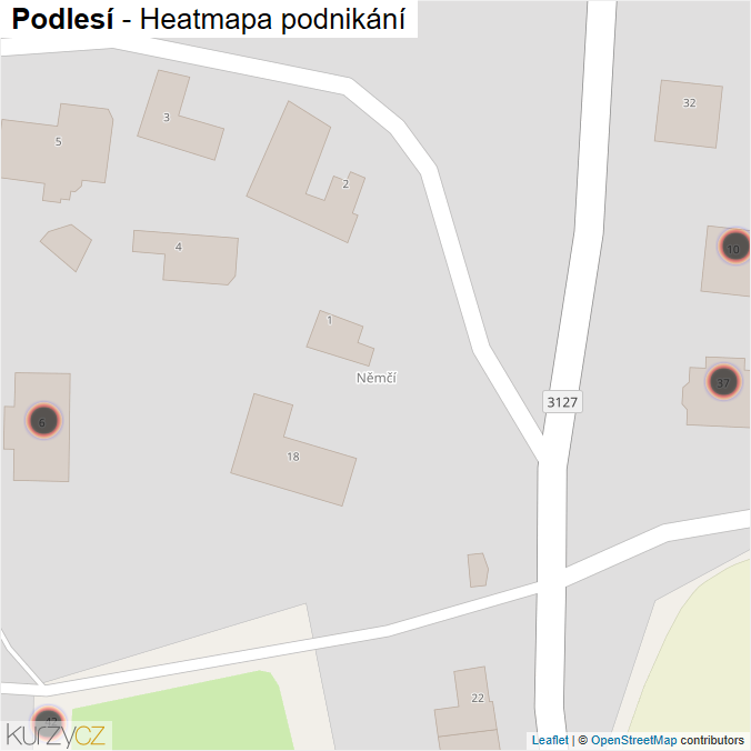 Mapa Podlesí - Firmy v obci.