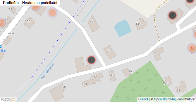 Podlešín - mapa podnikání